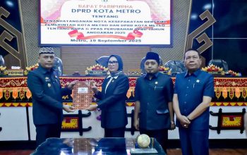 DPRD dan Pemkot Metro Tandatangani Nota Kesepakatan KUPA PPAS